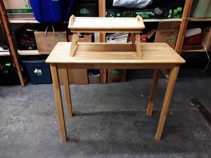 lot 61 image: Pine Table & Tray 42x18x36