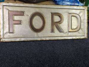 lot 15 image: Ford Metal Sign 14 x 7 ready to h...