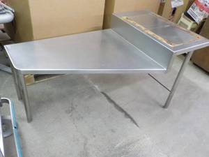 lot 34 image: Stainless Steel 2 tier table 57 x 3...