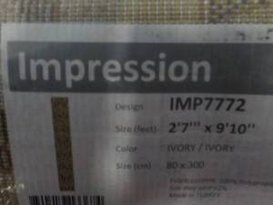 lot 110 image: Impression 2ft7 x 9ft10 IvoryIvo...