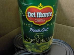 lot 144 image: 24 Cans Del Monte Fresh Cut Green B...
