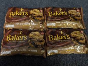 lot 178 image: 4 Bags Bakers Milk Chocolate Chunks...