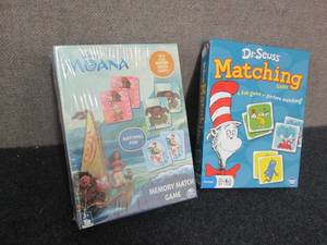 lot 160 image: Dr Seuss, Moana Matching Games W2...