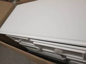 lot 244 image: Jenna 7-Drawer White Dresser open b...
