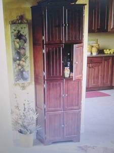 lot 19 image: 8 Door Wall Cabinet open box Retail...