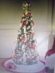 lot 48 image: Poinsettia Pop-Up Tree open box Ret...