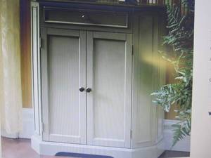 lot 51 image: Carolina Distressed Cabinet open bo...