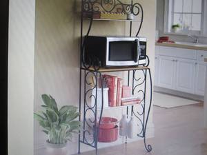 lot 60 image: Heart Scroll Microwave Stand open b...