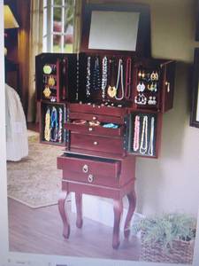lot 88 image: Camille Jewelry Armoire open box Re...