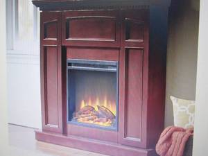lot 89 image: Electric Storage Fireplace with Cor...