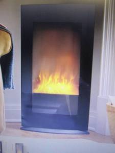 lot 118 image: Wall Mount LED Fireplace with Stand...