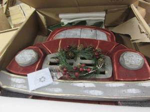 lot 260 image: Chunky Wood Cutouts Red Truck open ...