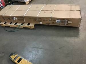 lot 29 image: Husky 8 ft. Solid Wood Top Workbench not used