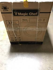 lot 40 image: Magic Chef 2.7 cu. ft. All in One Washer and Ventless Dryer Combo in White not used