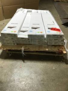 lot 42 image: Pallet of 15 cases LifeProof Dark Oak 8.7 in. x 59.4 in. Luxury Vinyl Plank Flooring (21.45 sq. ft.  case)