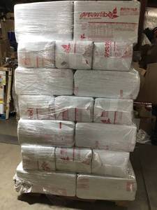 lot 43 image: Pallet of 37 unit Greenfiber All Borate Cellulose Blown-in Insulation 30 lbs. not used