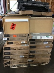 lot 31 image: Pallet of ClosetMaid  Laminate Storage Cabinet Closet Systems
