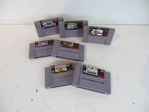 lot 34 image: 7 Super Nintendo Games