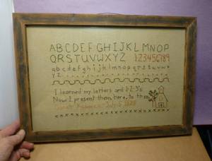 Alphabet Cross Stitch Needlepoint o...
