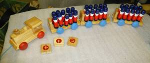Wooden math train - teach children ...