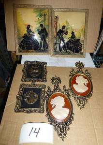pair of vintageantique bubble silh...