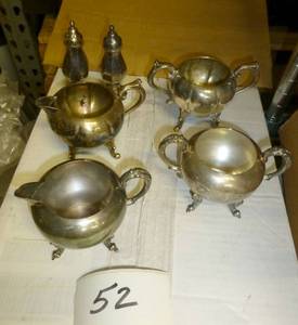 sheridan silver sugar and creamers ...