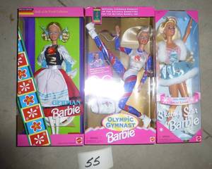 3 new Barbie dolls, german, olympic...