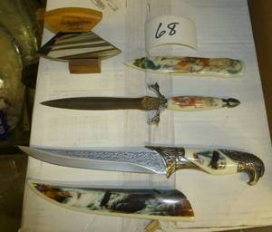 3 Knives, original alaskan ulu knif...
