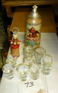 Bar lot, 8 shot glasses the heavy b...