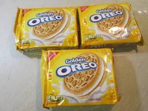 lot 224 image: 3 Packs of Golden Oreo Cookies Best...
