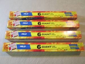 lot 228 image: 4 Boxes of 6 Giant Size Slim Jim Mi...