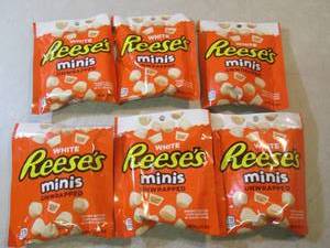 lot 245 image: 6 Bags of White Reeses Minis Best b...