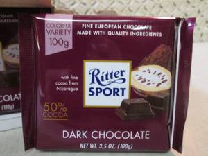 lot 284 image: Box of 12 Ritter Sport Dark Chocola...