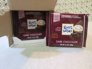 lot 285 image: Box of 12 Ritter Sport Dark Chocola...
