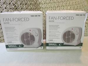 lot 10 image: Lot of 2 1500-Watt Electric Fan For...