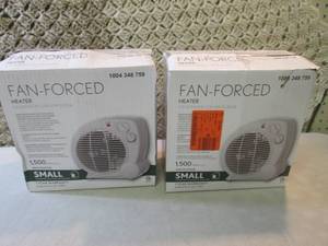 lot 11 image: Lot of 2 1500-Watt Electric Fan For...