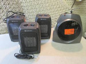 lot 35 image: Lot of 4 Portable Electric Heaters ...