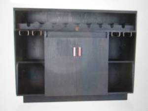 lot 93 image: Nausta 10-Bottle Black Wine Cabinet...