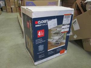 lot 102 image: Closet Maid Shelf Track 4-Drawer Ki...