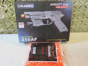 lot 121 image: Airsoft Gun with Laser and Bag of 1...