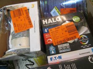 lot 132 image: Box Full of Assorted Electrical Etc...