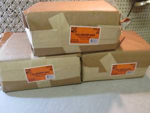 lot 140 image: 3 Bundles of Natural 12# Grocery Ba...