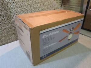lot 169 image: 42 Middleton Brushed Nickel Ceilin...