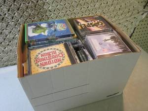 lot 172 image: Box Full of DVDs and CDs  F-3...