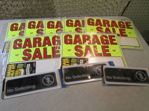 lot 191 image: 7 Garage Sale Kits and 3 No Solicit...
