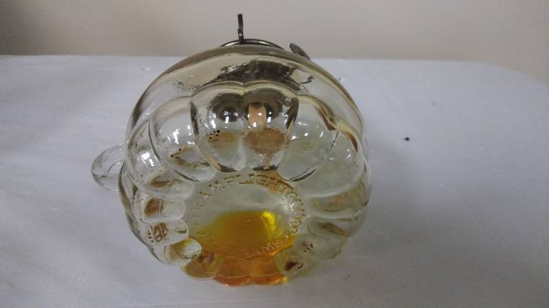 lot 7 image: Vintage Oil Lantern and Additional Base