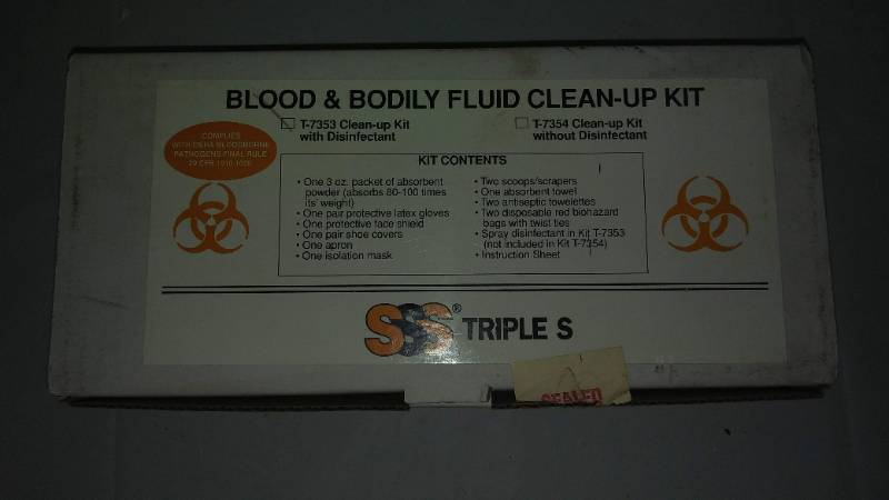 lot 27 image: Three Triple S Body Fluid Cleanup Kits