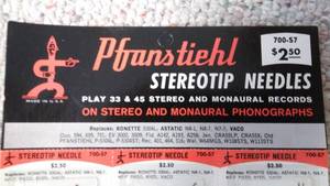 lot 19 image: NEW Pfanstiehl 700-S7 Stylus Needle - Fits 700D7 and Others