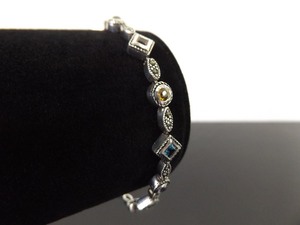 lot 34 image: .925 Sterling Silver Art Nouveau Multi Stone Bracelet