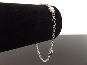 lot 41 image: .925 Sterling Silver Stars and Moon Ankle Bracelet
